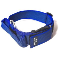 Ошейник JULIUS-K9 Color & Gray с закрытой ручкой и скрытым локером 4 см 38-53 см синий