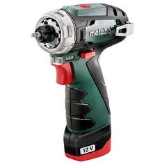 Аккумуляторная дрель-шуруповерт Metabo PowerMaxx BS Basic 12В Li-Ion 2.0Ач х 2, кейс