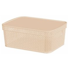 BranQ Корзина с крышкой Ajur 11 л слоновая кость