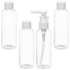 Набор дорожных емкостей 4 предмета "Белый", 100 мл 16,5х4,5х17 см EL Casa