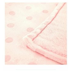 Плед-покрывало Baby Nice, MICRO VELUR, 100 х 140, "Горох", розовый