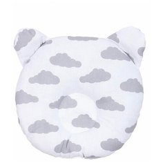 Подушка анатомическая Amarobaby First Pillow (Облака серый)