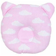 Подушка анатомическая Amarobaby First Pillow (Облака розовый)