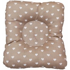 Подушка для кормления и сна AmaroBaby Baby Joy Сердечки кофе