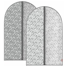 Набор чехлов для одежды с прозрачной вставкой, малых, 2 шт., 60*100 см и 60*100 см, CLASSIC GREY Valiant