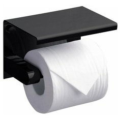 Держатель туалетной бумаги с полкой RUSH Edge (ED77141 Black)