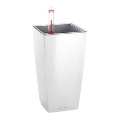 Кашпо LECHUZA с автополивом Mini Cubi 9,5 х 9,5 х 18,5 см белый