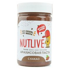 Арахисовая паста с какао NUTLIVE, 250 гр