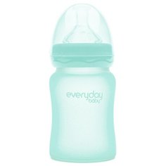 Бутылочка EveryDay Baby с силиконовым покрытием из стекла, 150 мл мятный