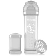 Антиколиковая бутылочка Twistshake для кормления, цвет: белый (Diamond), 330 мл