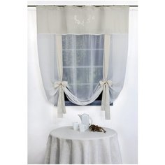 Тюль-экран Византия Нежный вальс, сливочный, 160х185 см