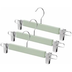 Набор вешалок, 3 шт., для брюк и юбок, с клипсами, JARDIN Valiant