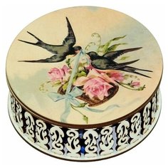 Конфеты "Чернослив Кремлина шокол." шкатулка круглая Ласточки 400 г