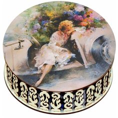 Конфеты "Чернослив кремлина шоколадный " Ретро автомобиль шкатулка круглая 400 г