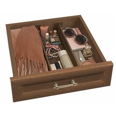 Разделители для ящиков раздвижные, набор 2 шт., 33x8.8 см, DRAWER ORGANIZER, коричневый Valiant