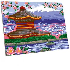 Картина по номерам на холсте с подрамником "Пагода" 30*40 см 5005774 Школа талантов