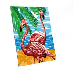 Картина по номерам на холсте с подрамником "Фламинго" 30*40 см 5005780 Школа талантов