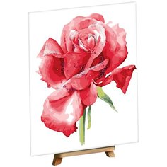 Картина по номерам с дополнительными элементами "Розовая роза", 30х40 см 4448607