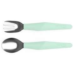 Детский набор EveryDay Baby: ложка, вилка мятно-зеленый