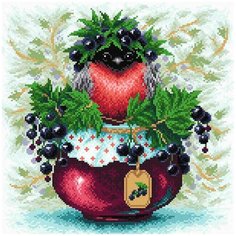 МС-017 Алмазная мозаика Певчая смородинка38*38см Brilliart М.П.Студия