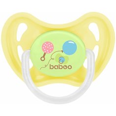 Соска-пустышка, латексная, круглая, ночная Baboo "Baby Shower" (0 месяцев)