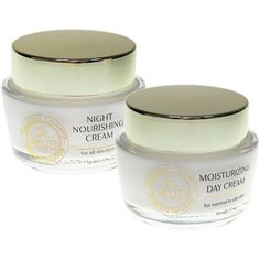 DR.MUD Набор: Крем для лица дневной увлажняющий с минералами Мертвого моря (для нормальной и жирной кожи), Крем для лица ночной питательный с коллагеном и минералами Мертвого моря (для всех типов кожи), Израиль (2х50 мл)