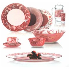 Столовый сервиз AMB PLENITUDE RED 46 предметов 6 персон Luminarc