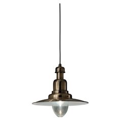 Светильник подвесной Ideal Lux FIORDI SP1 макс. 60Вт Е27 230В IP20 Металл/Стекло Античная латунь/Прозрачный Без лампы 005041