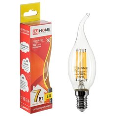 Лампа светодиодная IN HOME LED-СВЕЧА НА ВЕТРУ-deco, Е14, 7 Вт, 3000 К, 630 Лм 2900471