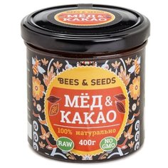 Шоколадный крем-мёд Bees & Seeds - Здоровая энергия, 400 г