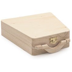 LYE015993 Шкатулка деревянная Трапеция (павловния/фанера из тополя), 18*16.5*5см Astra & Craft