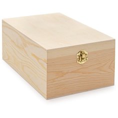 LYE015989 Шкатулка деревянная с четырьмя отсеками (сосна/фанера из тополя), 24*17*11см Astra & Craft