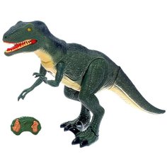 Радиоуправляемый робот динозавр Велоцираптор Dinosaur Planet RS6134, глаза светятся, ходит, рычит, на инфракрасном управлении, 47х26х11 см CS Toys