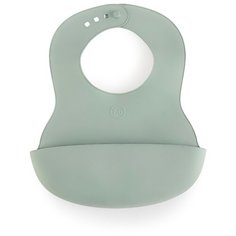 Нагрудный фартук пластиковый, dark green Happy Baby