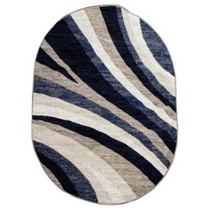 КОВЕР БЦФ "SILVER" ОВАЛЬНЫЙ 0,8*1,5 М D234 GRAY-BLUE (1) "МЕРИНОС"