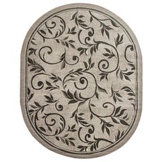 КОВЕР БЦФ "SILVER" ОВАЛЬНЫЙ 0,8*1,5 М D230 LIGHT GRAY (1) "МЕРИНОС"