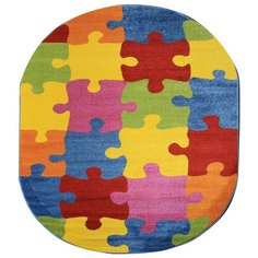 КОВЕР ФРИЗЕ "CRYSTAL" ОВАЛЬНЫЙ 0,8*1,5 М V820 MULTICOLOR (1) "МЕРИНОС"