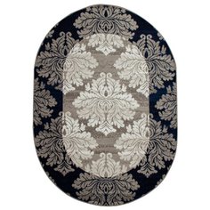 КОВЕР БЦФ "SILVER" ОВАЛЬНЫЙ 0,6*1,1 М D213 GRAY-BLUE (1) "МЕРИНОС"