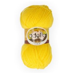 Пряжа Adelia "TINA" 100% акрил №007 яр.желтый - 5 мотков по 100 г