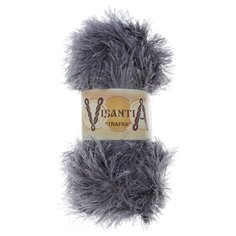 Пряжа Visantia "TRAFKA" 100% полиэстер №0036 серый - 5 мотков по 100 гр