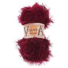 Пряжа Visantia "TRAFKA" 100% полиэстер №0026 бордовый - 5 мотков по 100 гр