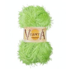 Пряжа Visantia "TRAFKA" 100% полиэстер №0105 св.св.зеленый - 5 мотков по 100 гр