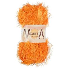 Пряжа Visantia "TRAFKA" 100% полиэстер №0103 яр.оранжевый - 5 мотков по 100 гр