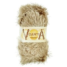 Пряжа Visantia "TRAFKA" 100% полиэстер №0052 бежевый - 5 мотков по 100 гр