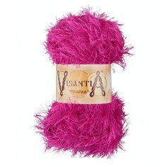 Пряжа Visantia "TRAFKA" 100% полиэстер №0022 т.малиновый - 5 мотков по 100 гр