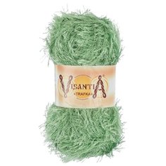 Пряжа Visantia "TRAFKA" 100% полиэстер №0055 бл.бл.зеленый - 5 мотков по 100 гр
