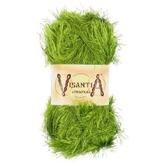 Пряжа Visantia "TRAFKA" 100% полиэстер №0047 зеленый - 5 мотков по 100 гр
