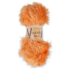 Пряжа Visantia "TRAFKA" 100% полиэстер №0018 св.оранжевый - 5 мотков по 100 гр