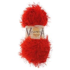 Пряжа Visantia "TRAFKA" 100% полиэстер №0025 красный - 5 мотков по 100 гр