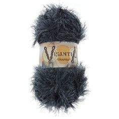 Пряжа Visantia "TRAFKA" 100% полиэстер №0037 т.серый - 5 мотков по 100 гр